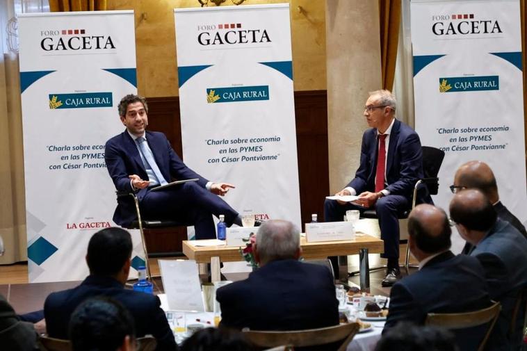 El presidente de Iberaval, César Pontvianne, durante el Foro Gaceta