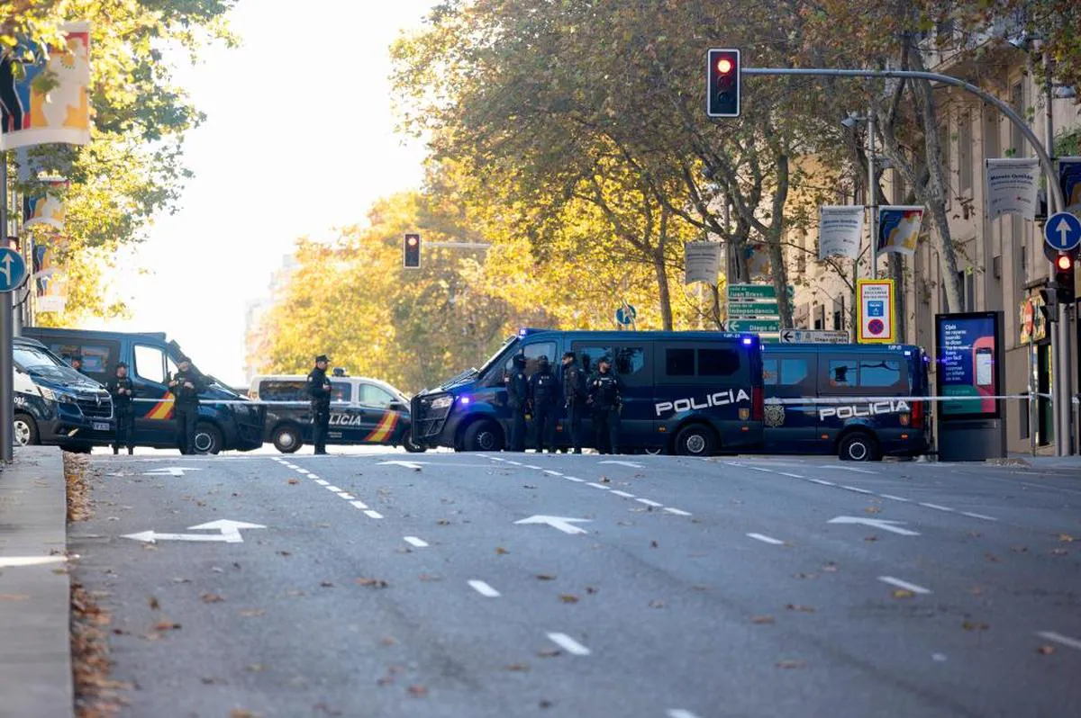 Calles en Madrid acordonadas por la Policía