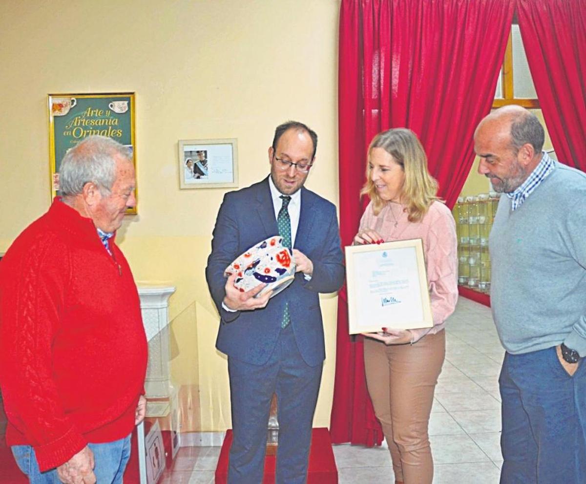 José Manuel Jerez, Marcos Iglesias, Beatriz Jorge y Ramón Sastre en el Museo del Orinal