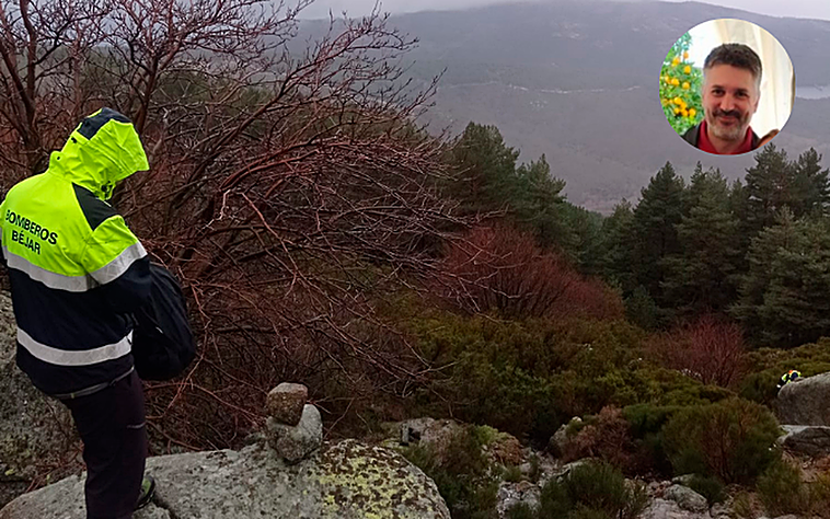 Bomberos de Béjar, en plena búsqueda del montañero desaparecido José Antonio Martínez