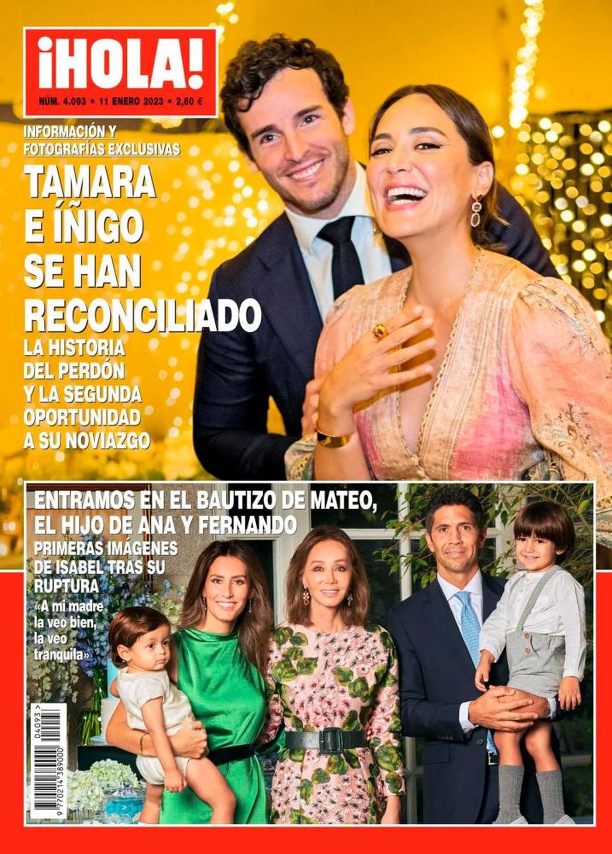 Portada de la revista ‘¡Hola!’ con la reconciliación de Tamara Falcó e Íñigo Onieva.