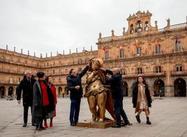 La escultura elegida para inaugurar en la Plaza Mayor de Salamanca.