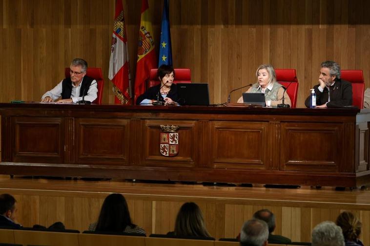 Jaime García, Anna Grau, Teresa Rodríguez y Javier García, este jueves en Salamanca