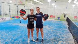 Beatriz Caldera y Carmen Goenega durante un entrenamiento en Salamanca. M.H.