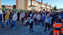 Una imagen de la marcha en Monterrubio de la Armuña