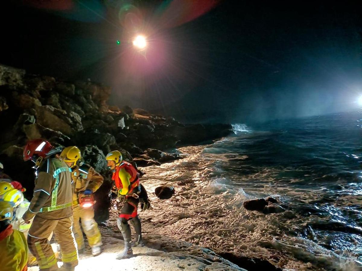 Imagen del accidente mortal en el camino del Roquer de Torredembarra (Tarragona)