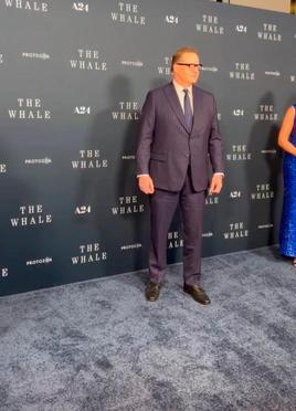 Brendan Fraser durante la Premiere de ‘La ballena’ en Nueva York.