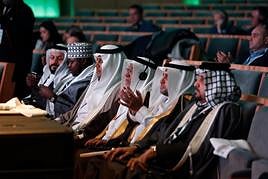 Los participantes del Peace City World en el Palacio de Congresos.