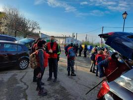 Voluntarios de Salamanca durante los rastreos