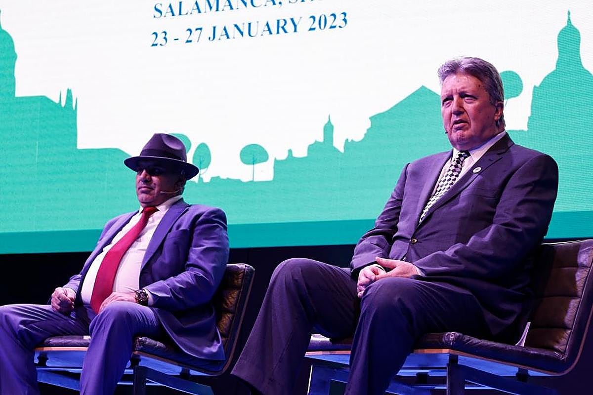 John Mavrak durante el congreso en Salamanca.