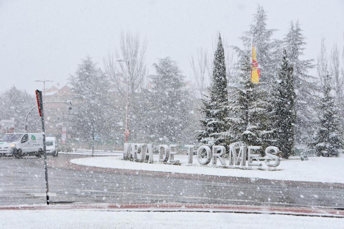 Nevada en Santa Marta de Tormes. | EÑE