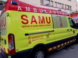 Ambulancia del Samu de la Comunidad Valenciana.