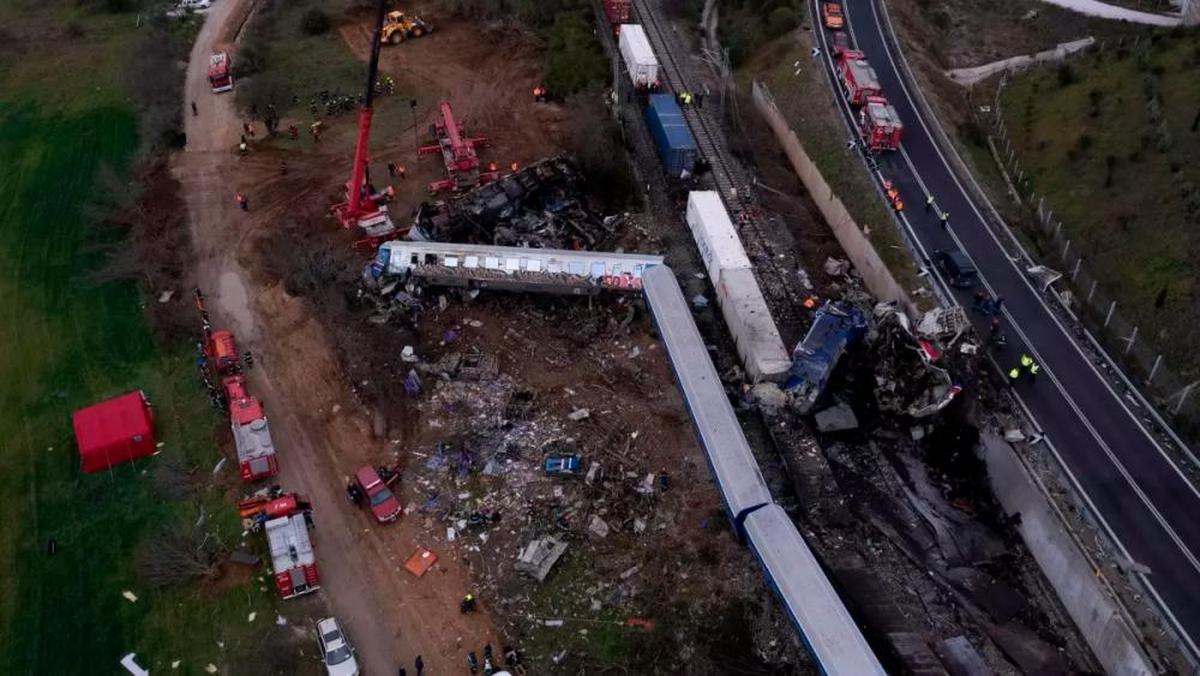 Los trenes implicados en el accidente.