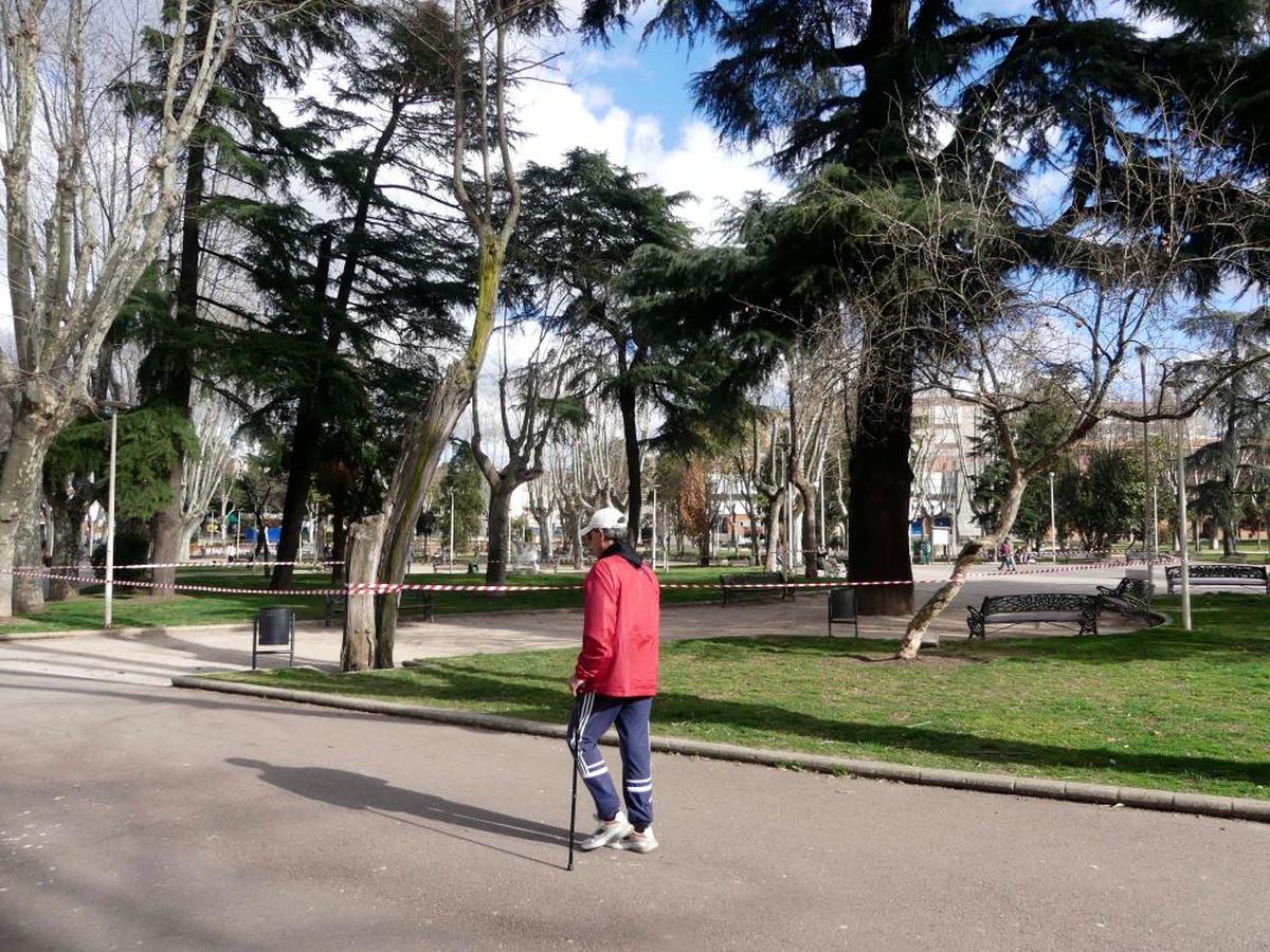 Parque de La Alamedilla cerrado por los vientos.