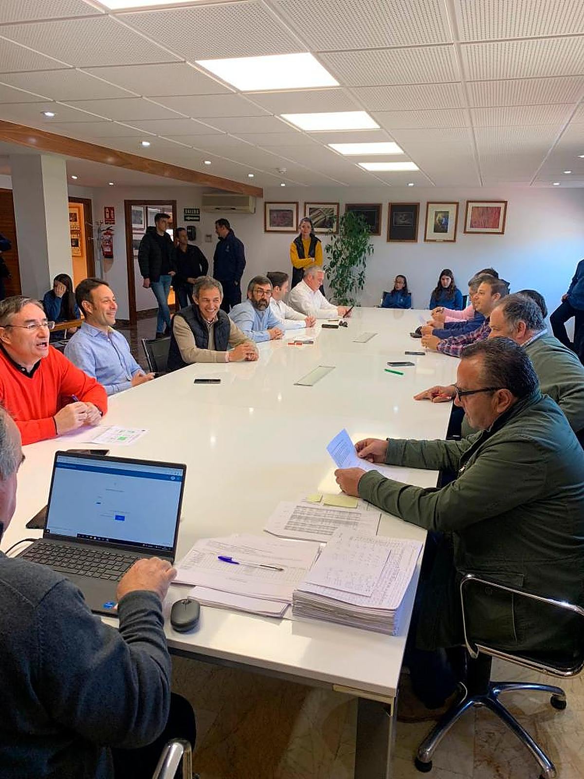 Una de las mesas del mercado de ganados de Salamanca.