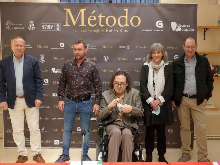 Román Hernández, Rubén Riós, Javier Miguel, Eva Picado y José Delgado, en la presentación del documental “El Método”.