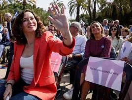 Isabel Díaz Ayuso durante un encuentro del Partido Popular de la Comunidad Valenciana