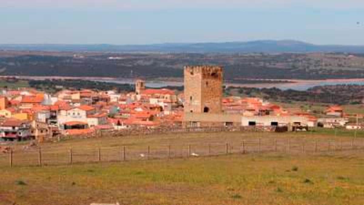 Vista aérea de la localidad de Cespedosa de Tormes.