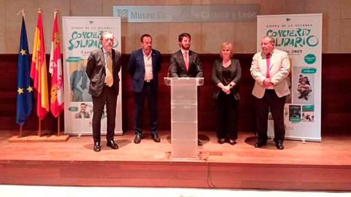 El vicepresidente autonómico, Juan García-Gallardo, durante su intervención en la presentación del concierto