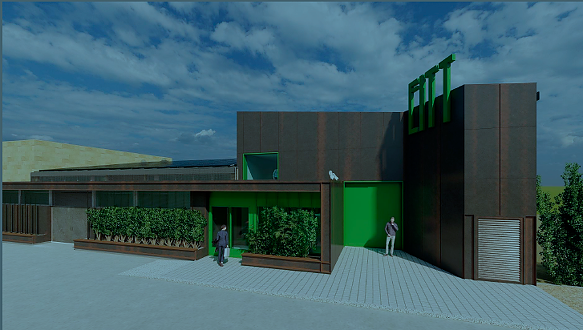 Recreación del acceso al Espacio de Innovación Tormes.