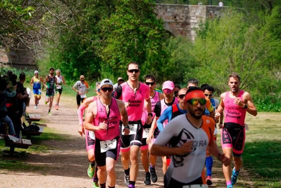 Fases del Duatlón del Grupo Andrés en la tarde de ayer