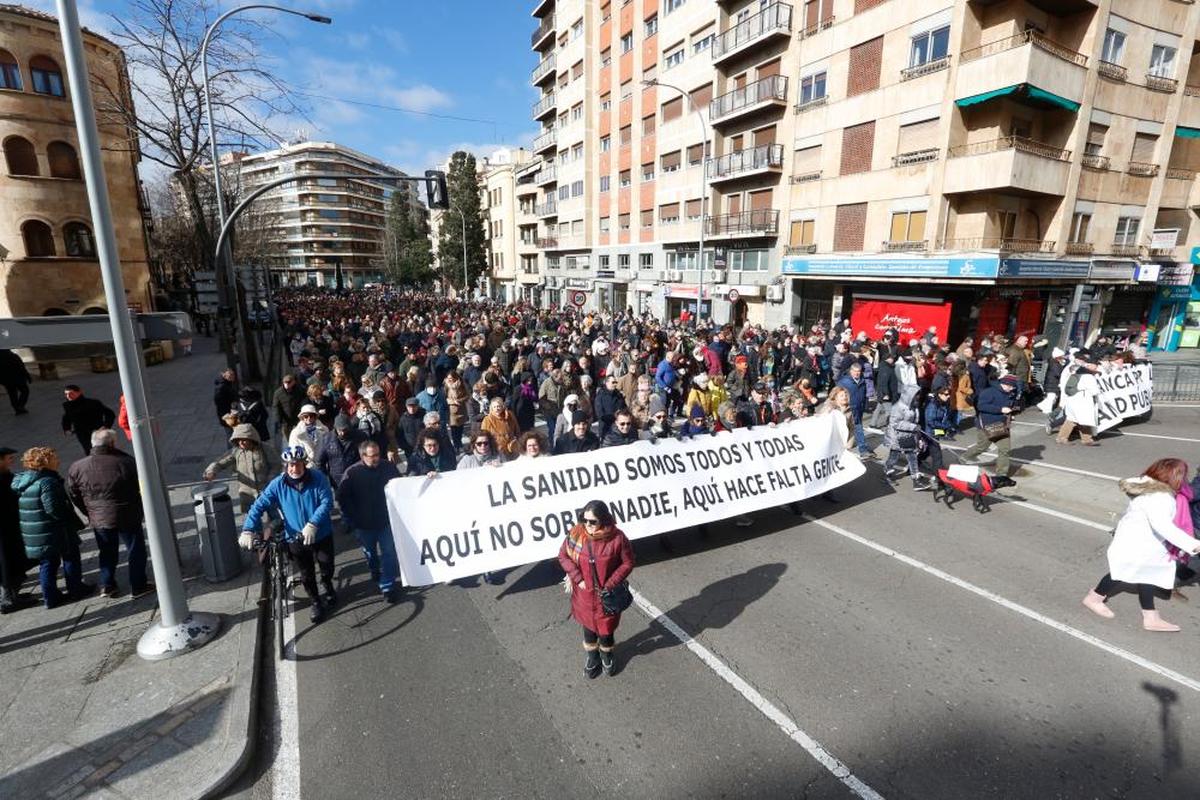 Imagen de la última Marea Blanca celebrada en Salamanca.