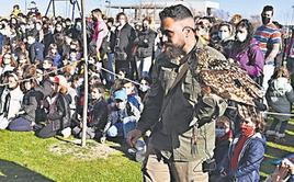 La exhibición de cetrería de las fiestas de Villares.