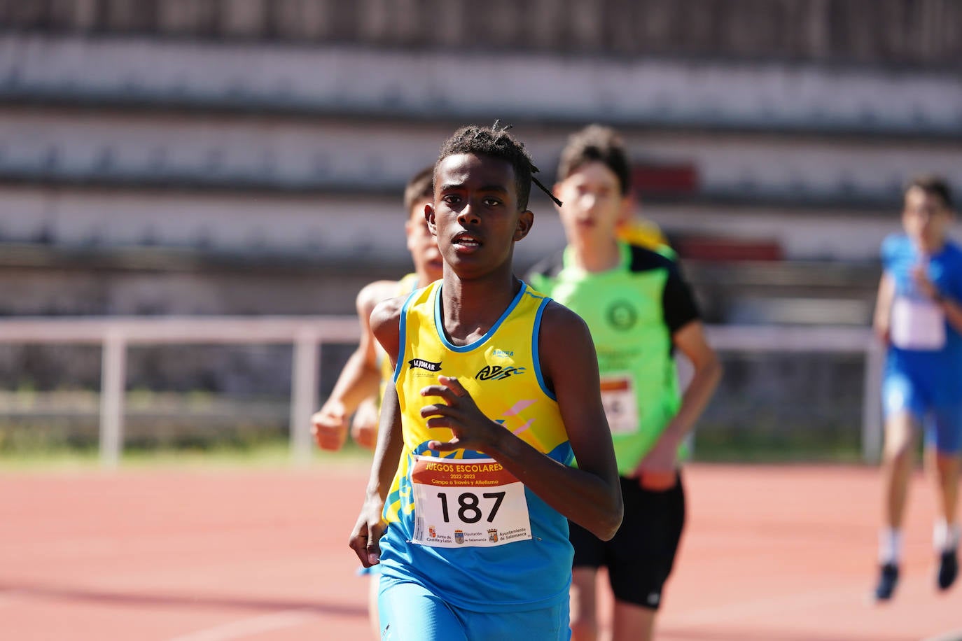 Finales de atletismo en pista de los juegos escolares