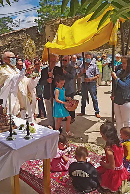Imagen de la procesión del Corpus celebrada el pasado año en el municipio Salvatierra de Tormes.