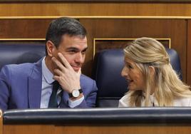 El presidente del Gobierno, Pedro Sánchez y la vicepresidenta Yolanda Díaz.