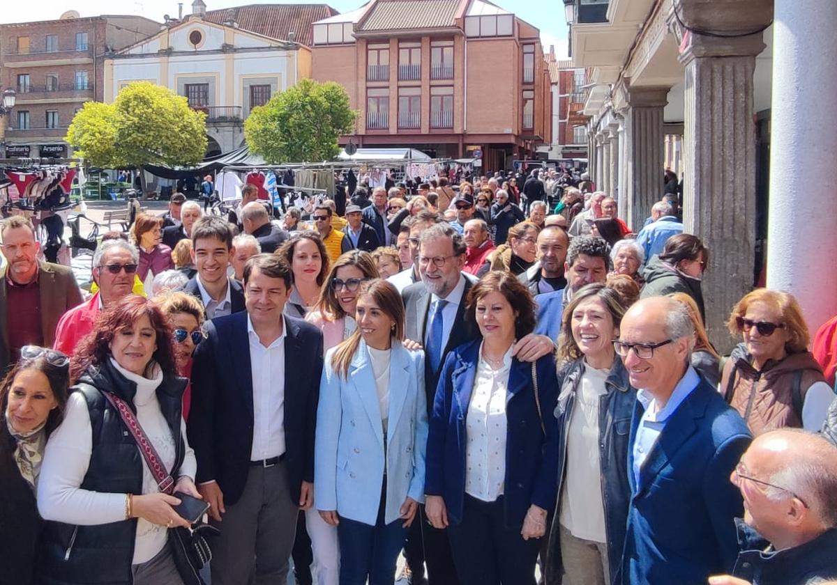 El expresidente Mariano Rajoy en Peñaranda.