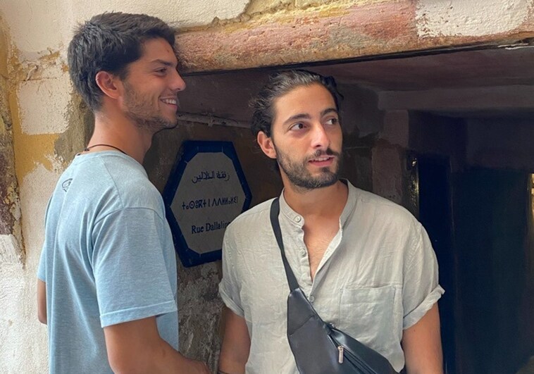 Tommaso Farina y Adrián Lafuente en uno de sus viajes.
