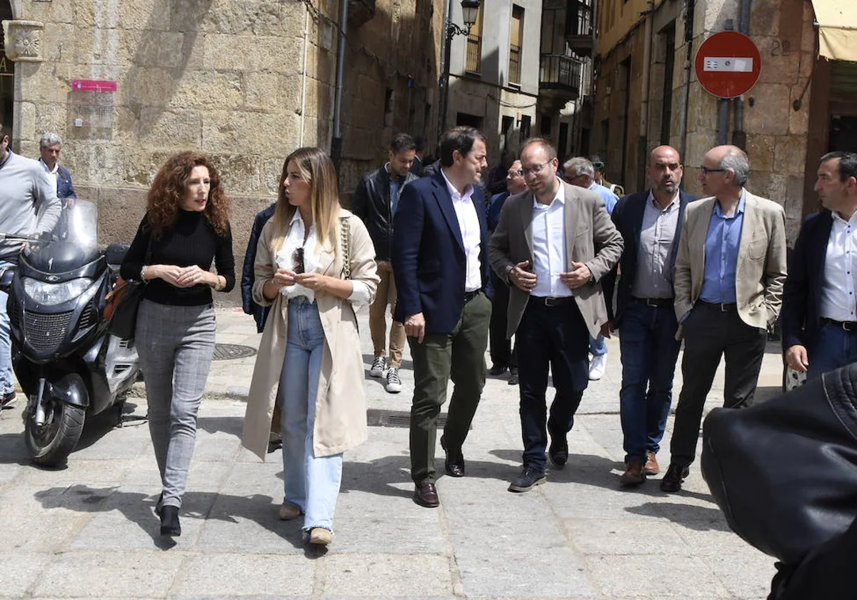 Responsables del PP durante su visita a Ciudad Rodrigo.