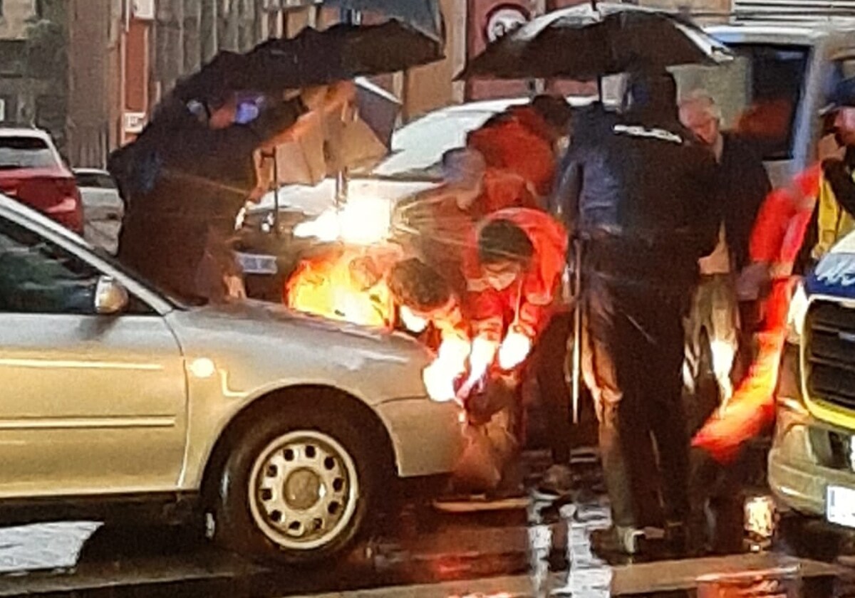 Una imagen del atropello en la Avenida de Portugal.