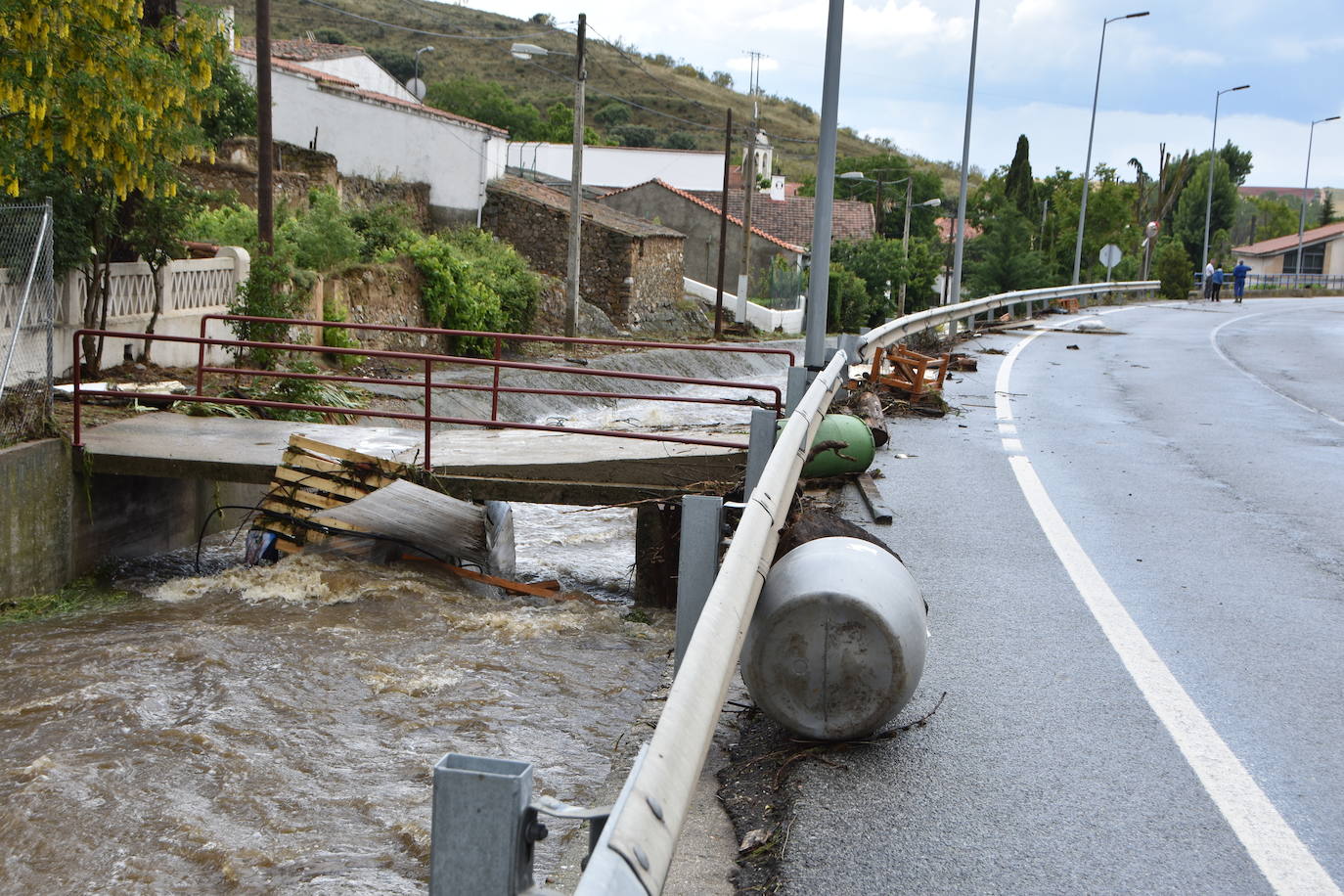 Así ha quedado el municipio de Beleña tras la inundación tras las intensas lluvias