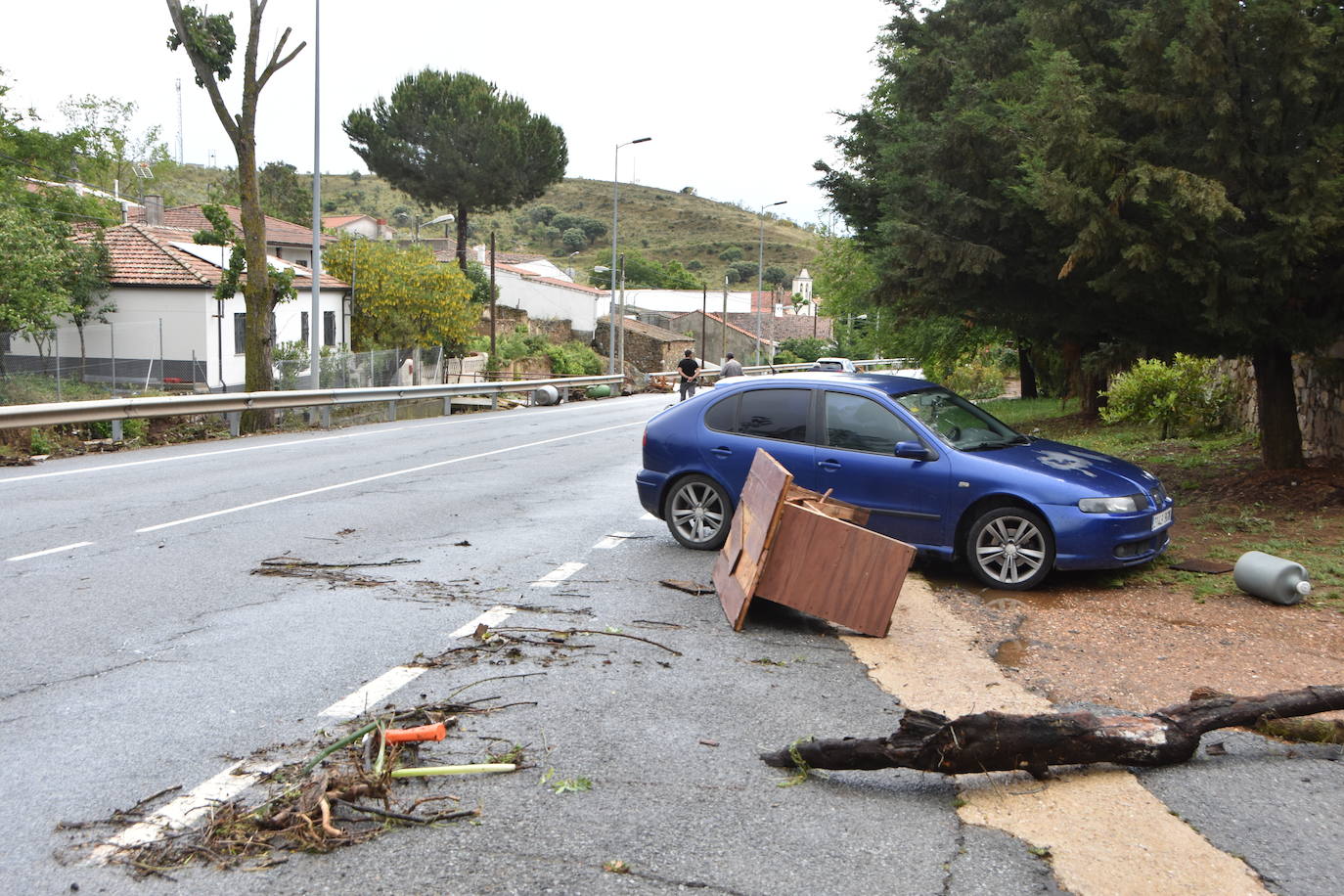 Así ha quedado el municipio de Beleña tras la inundación tras las intensas lluvias