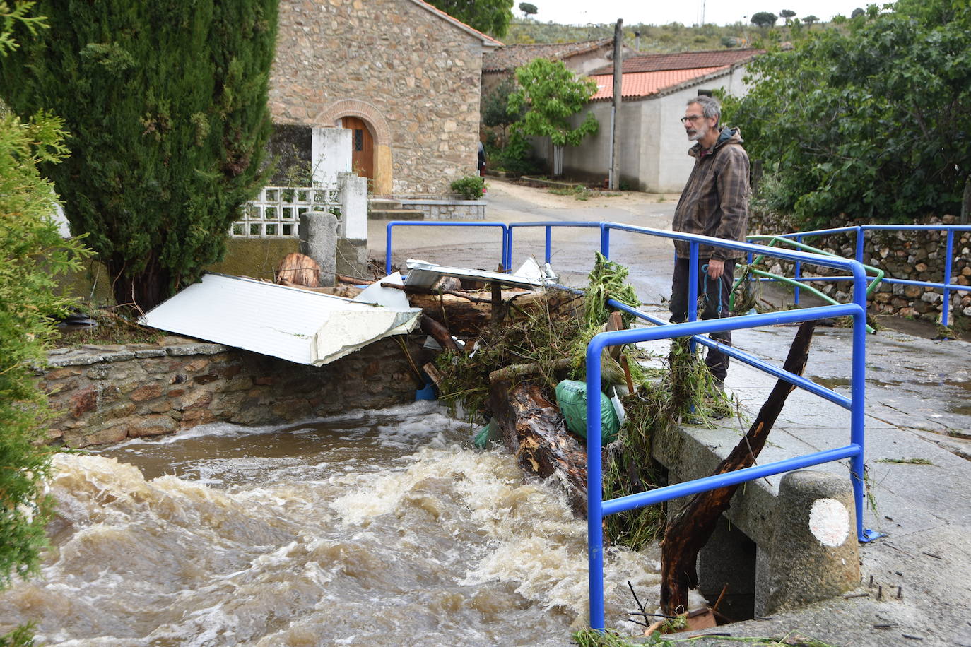 Así ha quedado el municipio de Beleña tras la inundación tras las intensas lluvias