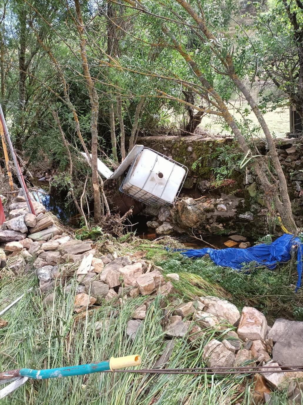 Así está la localidad salmantina de Beleña el día después de las fuertes lluvias