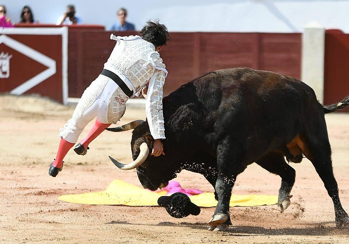 Momento del percance de Juan del Alamo en Colmenar.