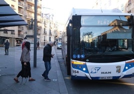 Una imagen de un autobús urbano de Salamanca.