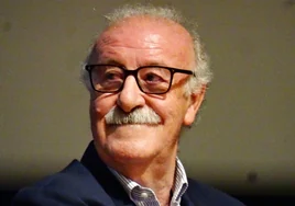 Vicente del Bosque, durante el acto.