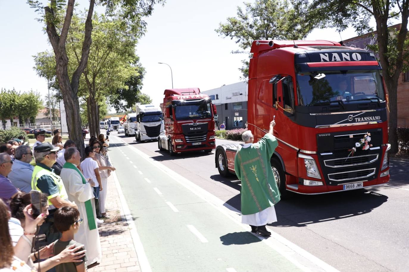 Los transportistas vuelven a celebrar San Cristóbal en Salamanca