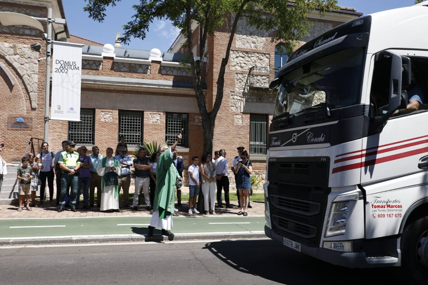 Los transportistas vuelven a celebrar San Cristóbal en Salamanca