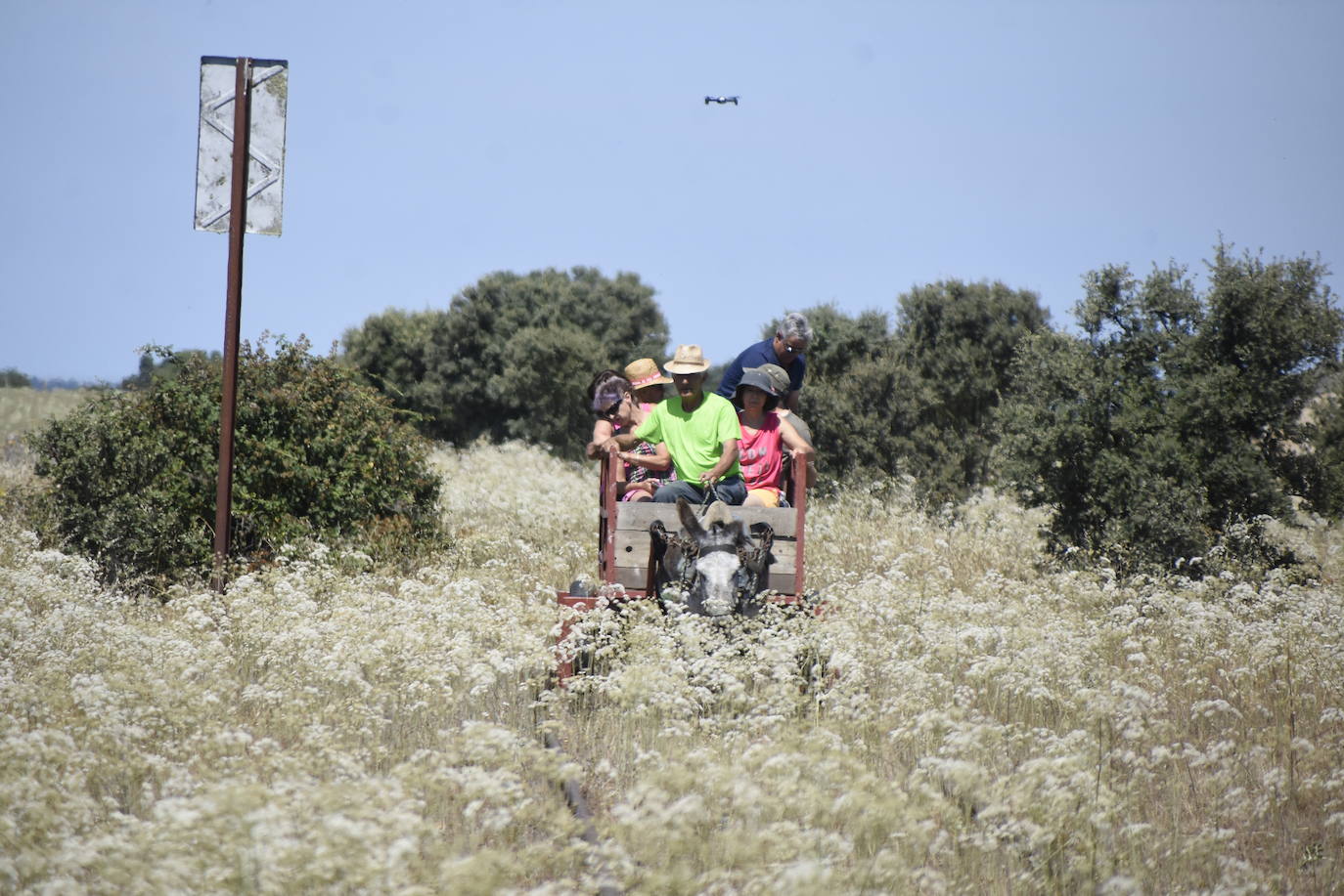 Burros y &quot;biciclonetas&quot; para un mejor futuro de una vía abandonada