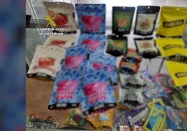 Marihuana envasada en bolsas de golosinas