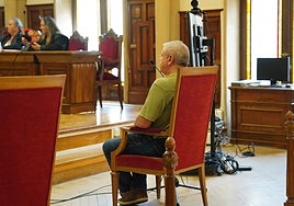 El acusado en un momento del juicio en la Audiencia Provincial.