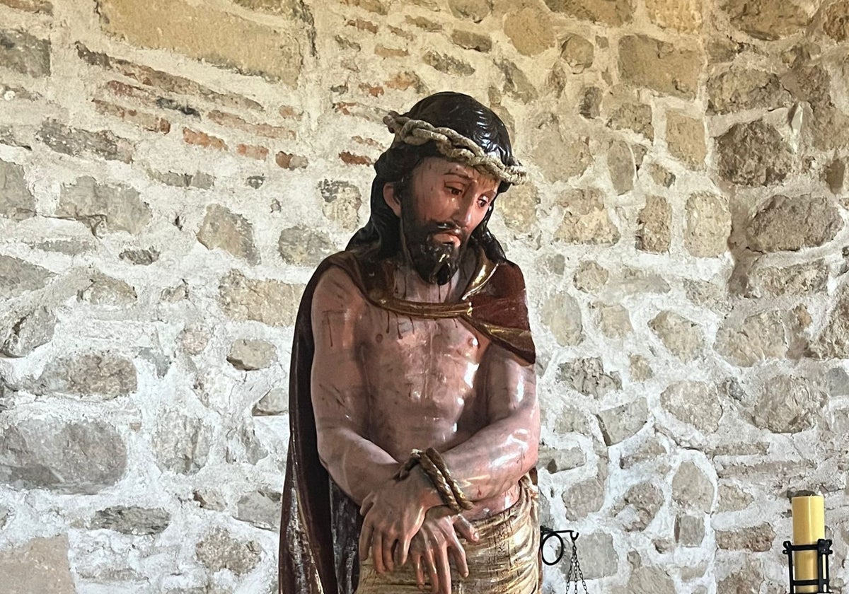 El Ecce Homo de Sieteiglesias de Tormes tras la restauración.