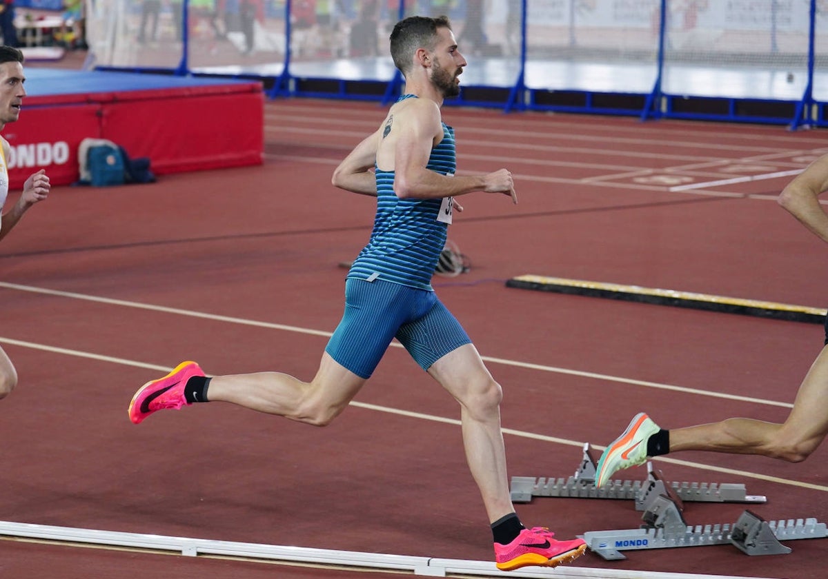 Álvaro de Arriba, en una competición en la Carlos Gil Pérez.