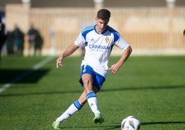 Jorge Rastrojo en su etapa en la cantera del Zaragoza.