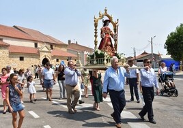 Procesión de la Virgen Peregrina del pasado año en Moriscos.